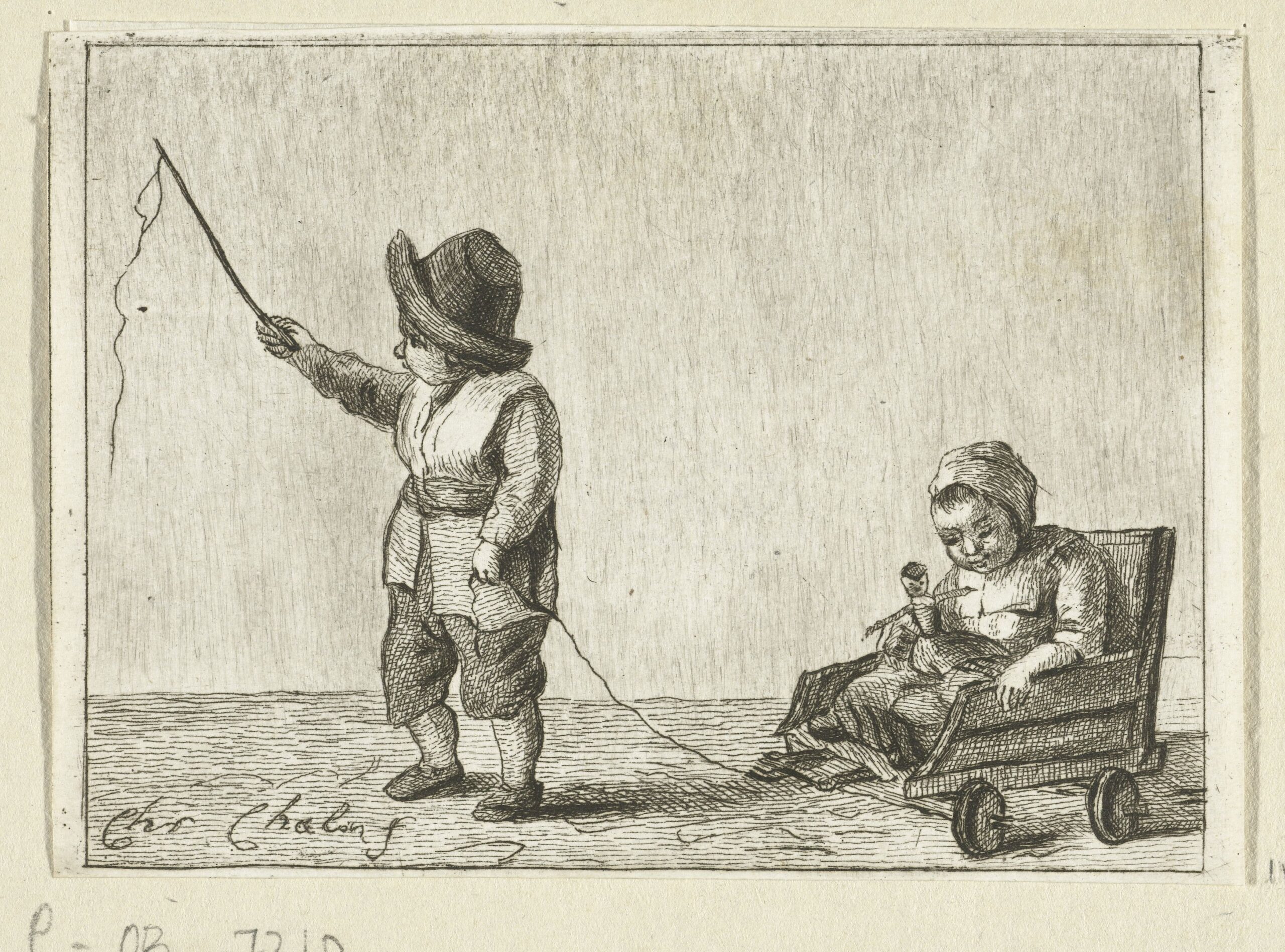Kuva 1. Pieter de Maren vuosille 1777–1779 ajoitetussa taideteoksessa lasten leikki sujuu turvallisissa merkeissä. Kuvalähde: http://hdl.handle.net/10934/RM0001.COLLECT.91704